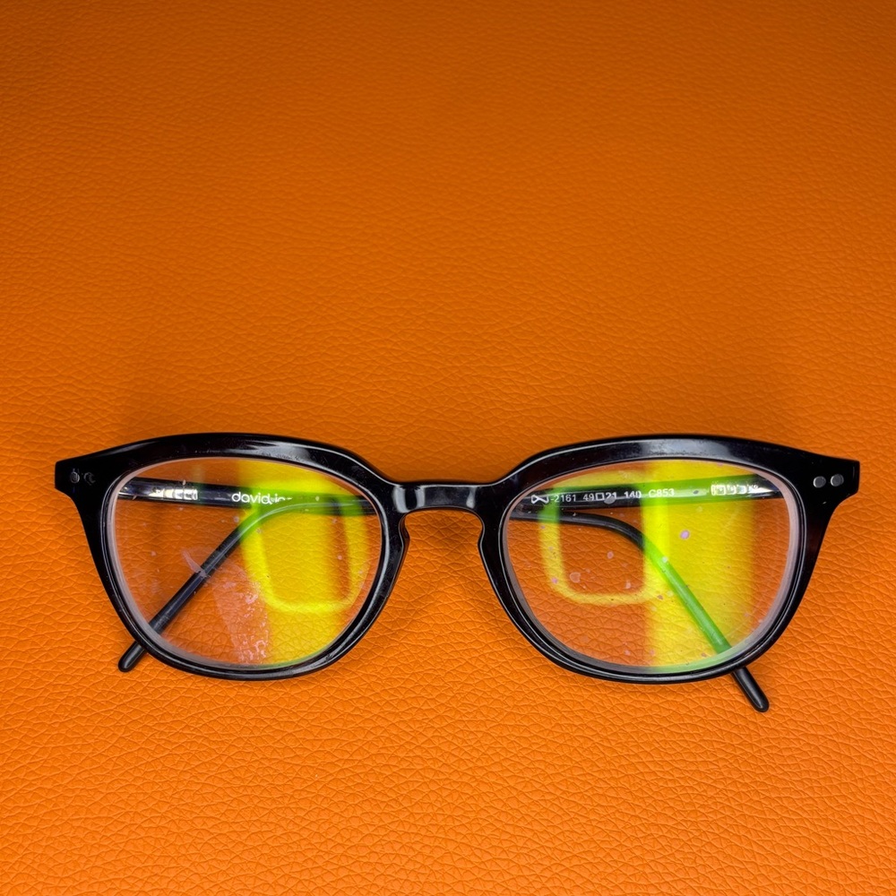 David Jones Black Square Frame Vision Prescription Glasses 2161 49/71 140 C853